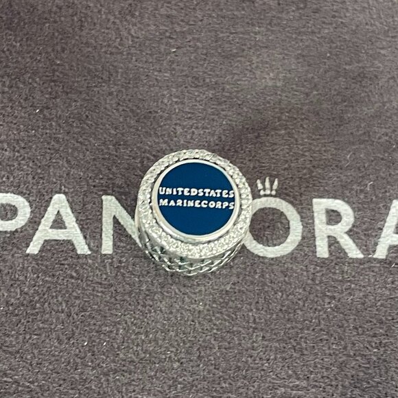 Pandora USMC Marine Corps Exclusive Pandora Dangle Bead Charm - Picture 2 of 5